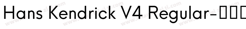Hans Kendrick V4 Regular字体转换